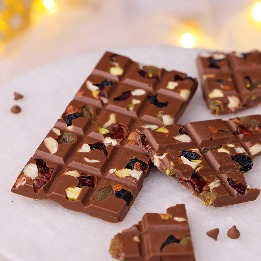 Roasted Dry Fruit Chocolate Bar